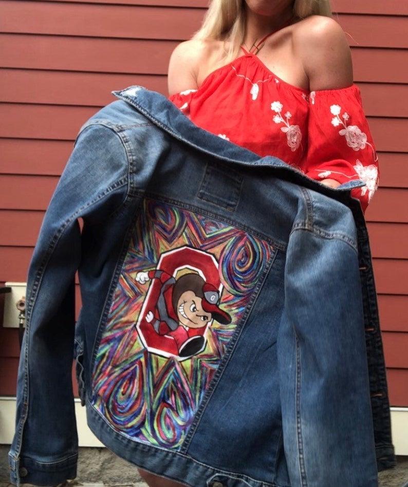 Shoulderless jean jacket store