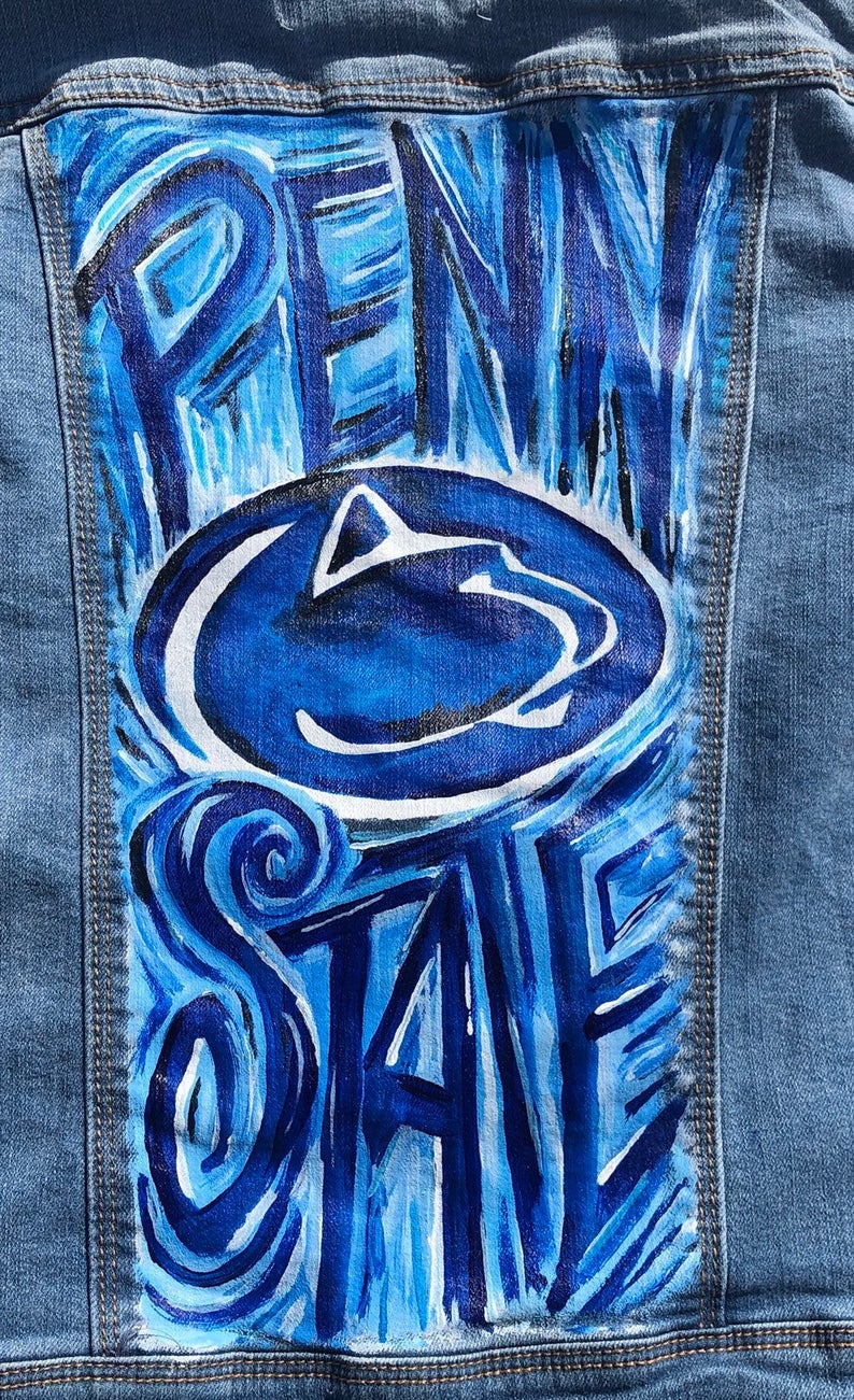 Custom Painted Penn State Jean Jacket Penn State Jean Jacket