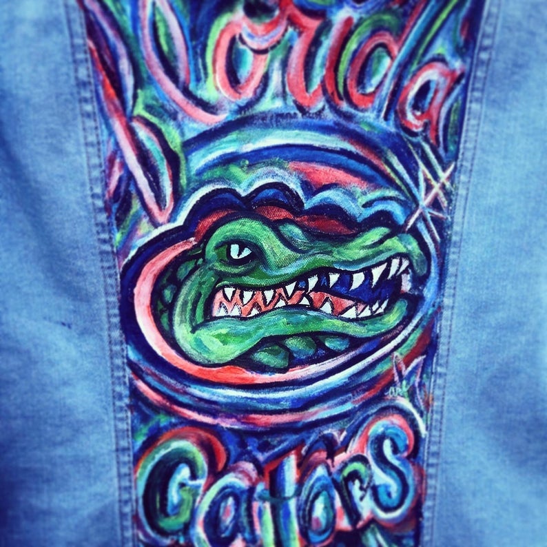 G-Gator Custom Denim Alligator Jacket for Sale