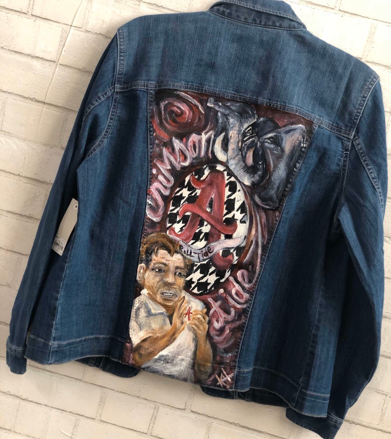 Custom airbrushed sale jean jackets